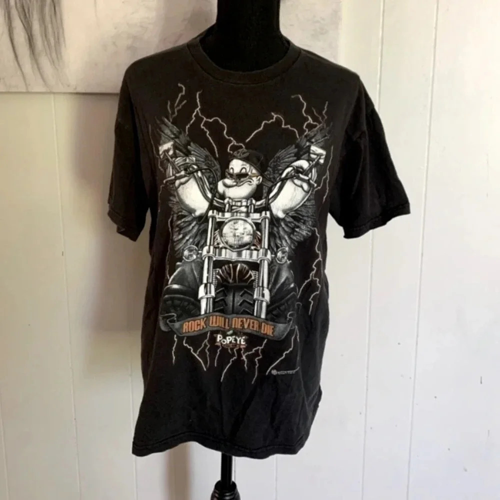Vintage Harley Davidson Popeye Short Sleeve Shirt